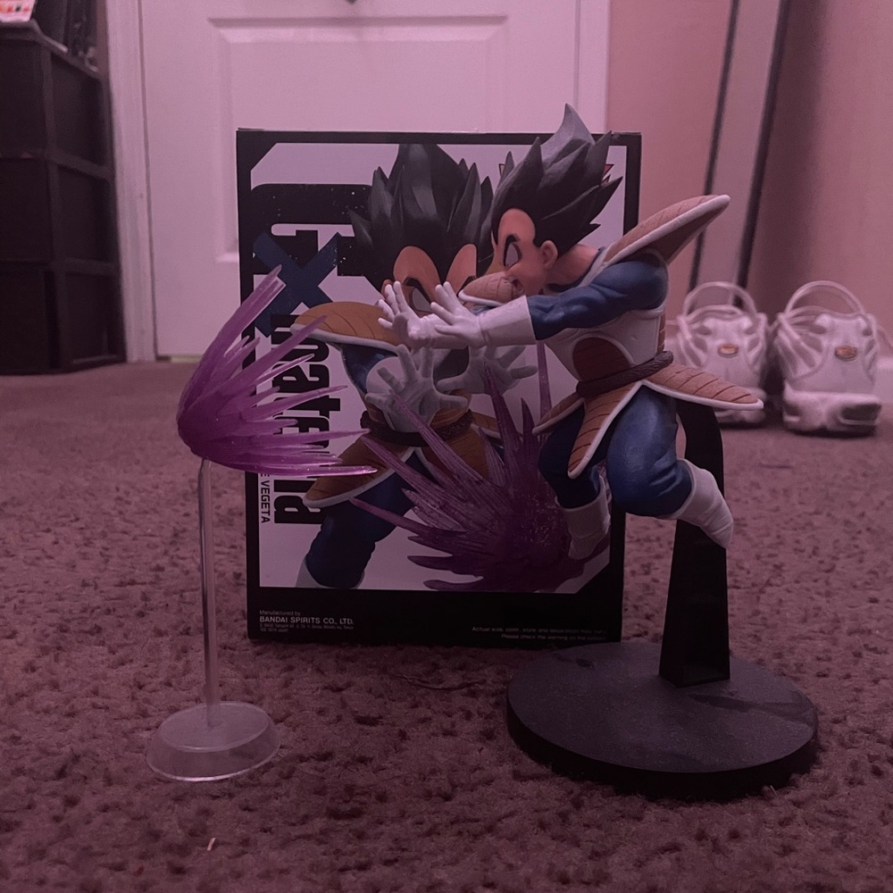 Vibrant Purple and Blue Vegeta Action Figure